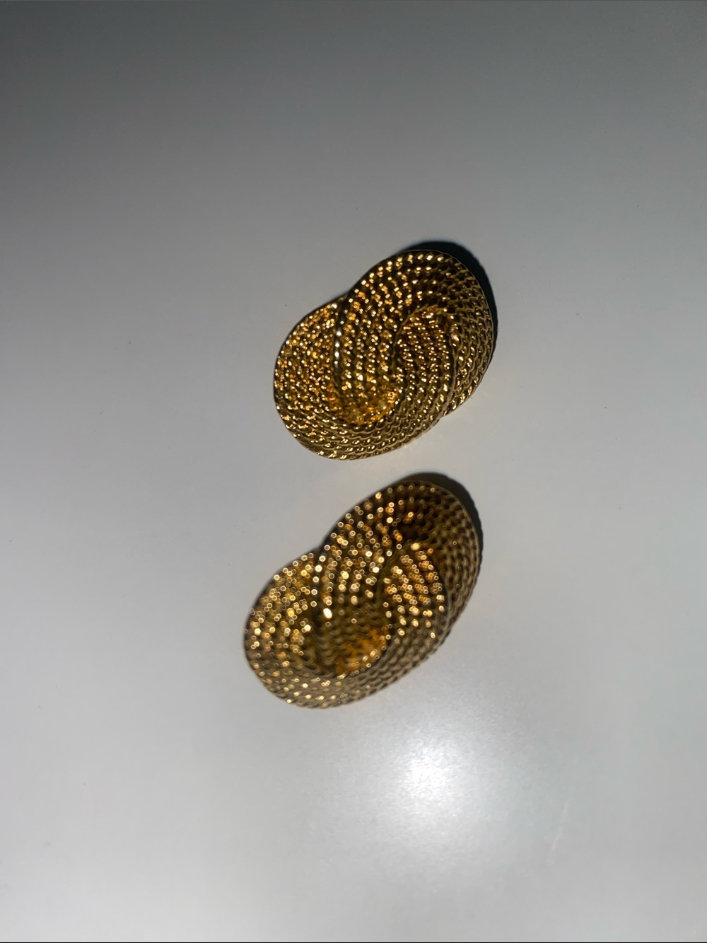 Classic Gold-Tone Knotted Hoop Earrings - Gold